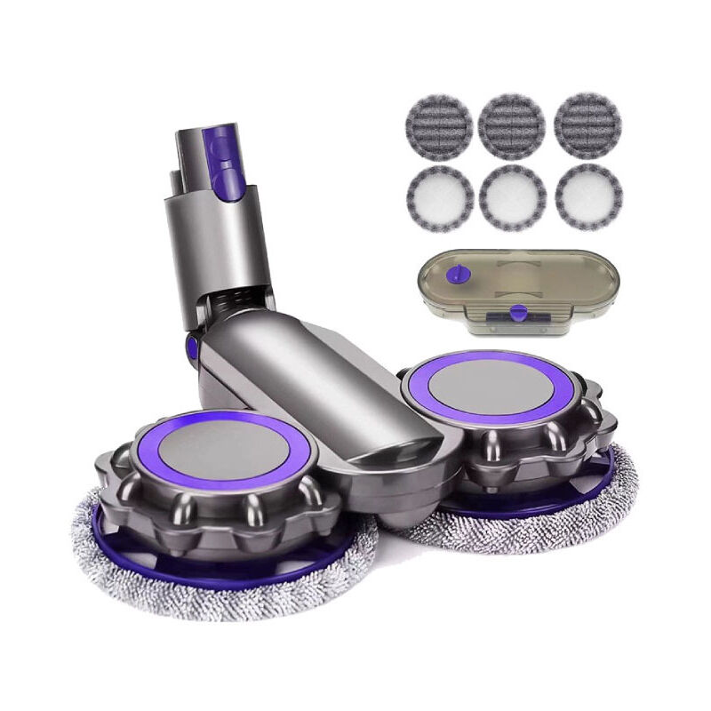 foto del prodotto tonchean testa per mocio elettrico per lavaggio a umido e a secco compatibile con dyson v6 v7 v8 v9 v10 v11 serbatoio dell acqua 6 teste per