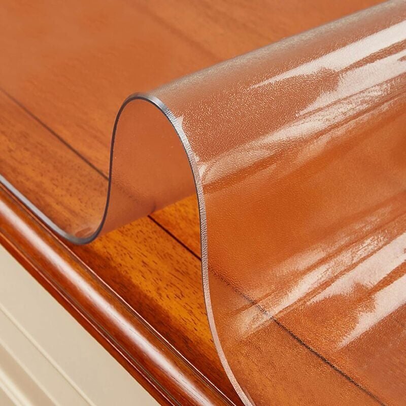 foto del prodotto tonchean tovaglia rettangolare in pvc trasparente, protezione per tavolo in vetro morbido, 1,5 mm, impermeabile, antiolio, per tavolini da caff ,