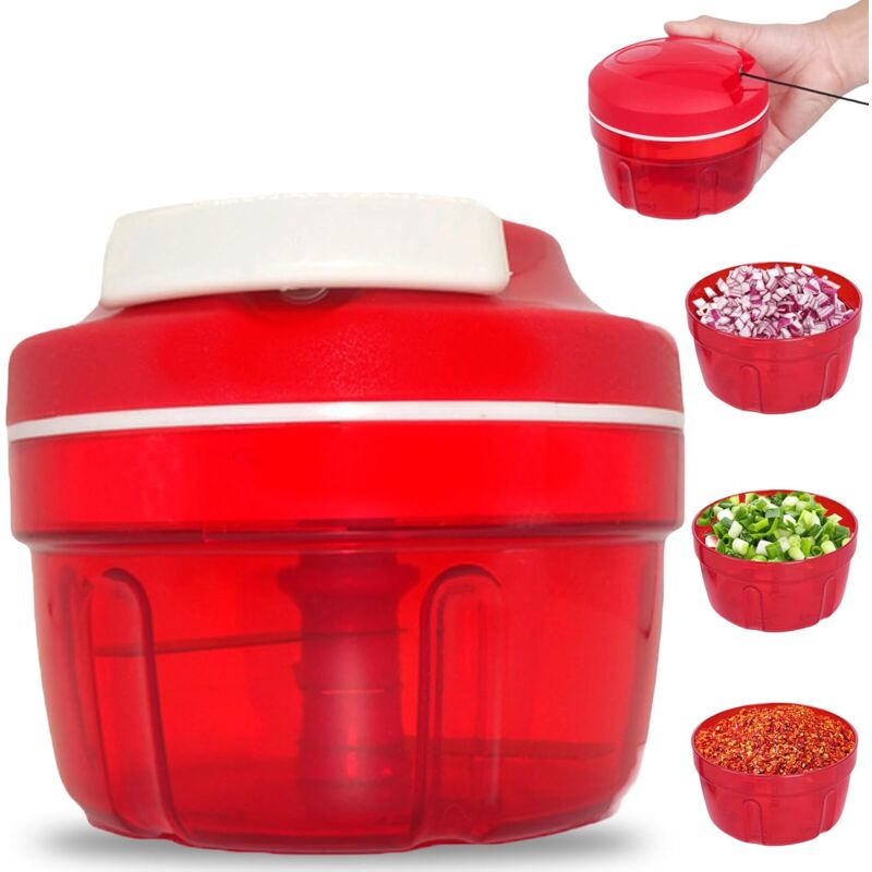 foto del prodotto tonchean tritatutto per cipolle, verdure, cipolle, tagliaverdure con coulisse, tritatutto manuale per insalata, carne, aglio, noci, frutta, erbe