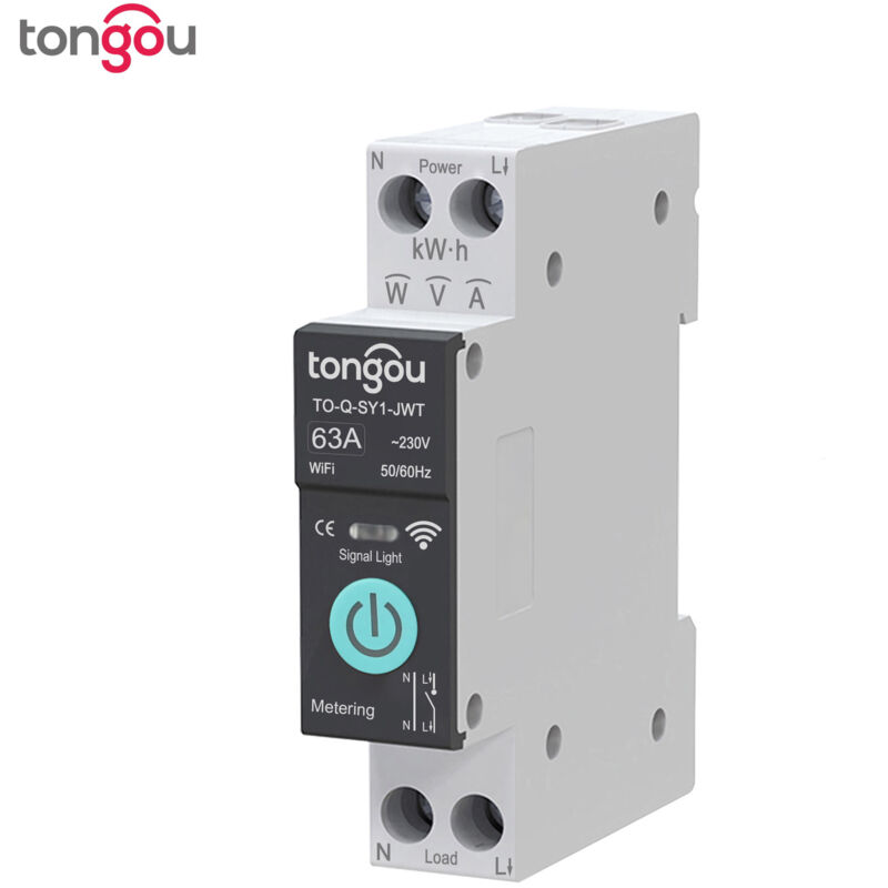 foto del prodotto tonchean un interruttore intelligente wifi tuya, telecomando wireless, telecomando mobile, timer di conteggio, casa intelligente con misurazione,