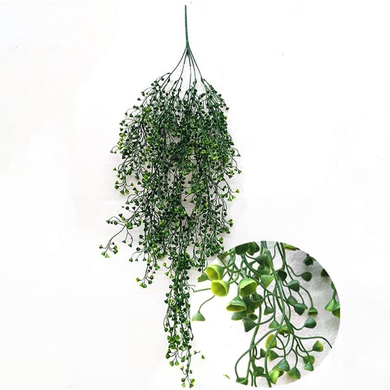 foto del prodotto tonchean uno pi uno 2 pezzi piante artificiali sospese finte rattan salice fiore vite casa giardino parete decorazione artificiale fiore pianta