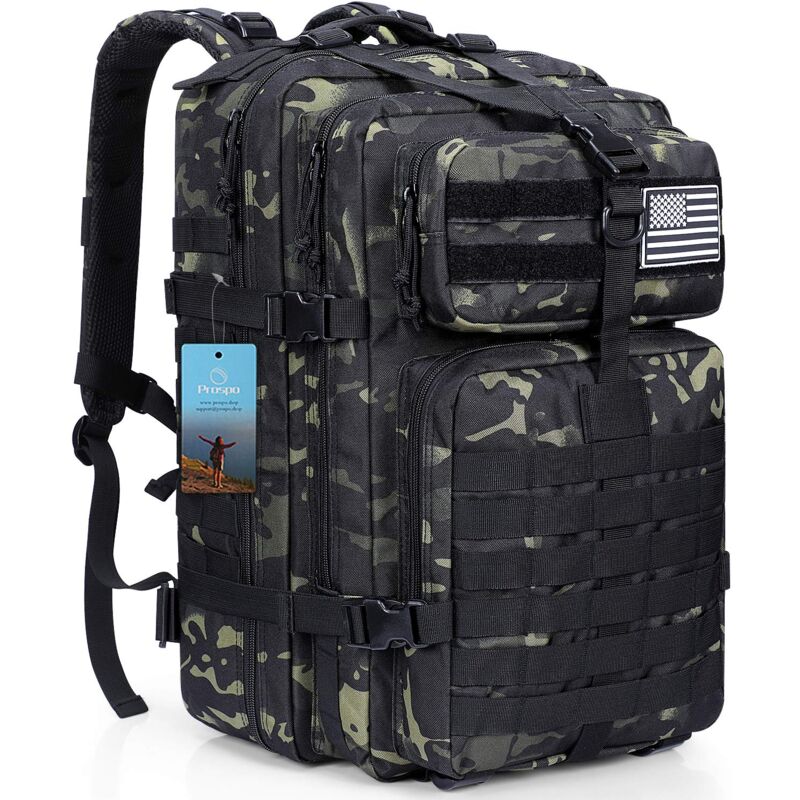 foto del prodotto tonchean zaino tattico edc prospo molle army pack assault pack bug out bag per pesca campeggio escursionismo trekking