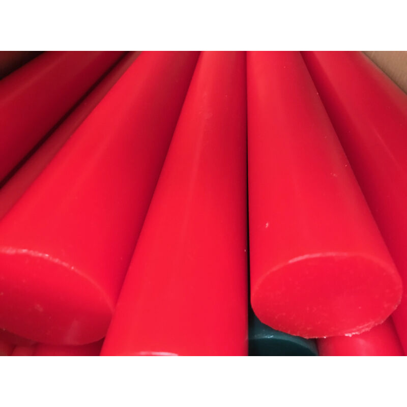 foto del prodotto tondo poliuretano in vulkollan adiprene lunghezza 500mm rosso sh.a 90 packaging 40mm x 500mm sh.a 90