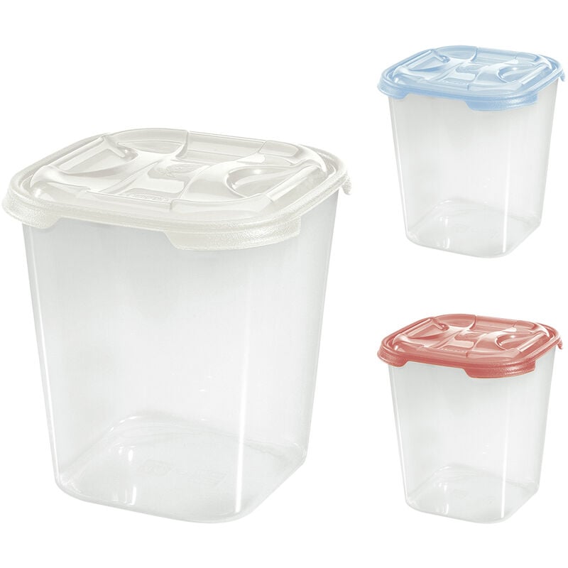 foto del prodotto tontarelli contenitore quadro alto in plastica frigo box lt4,75 cm.19,5x19,5xh.21,5 acqua tr
