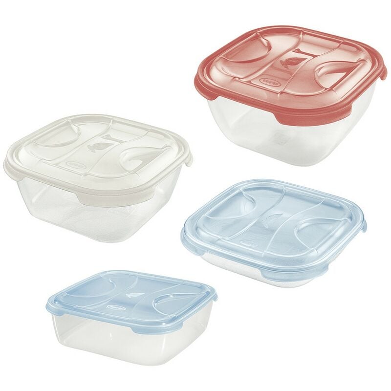 foto del prodotto tontarelli - contenitore quadro in plastica 'frigo box' lt2 cm 19,5x19,5x h.10 acqua trasp.