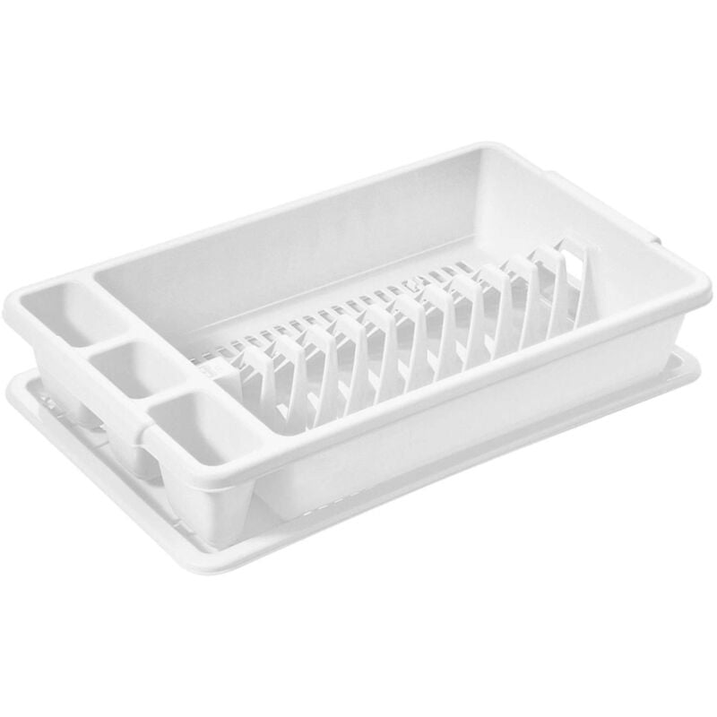 foto del prodotto tontarelli scolapiatti con vassoio bianco 45x26xh8.5 cm