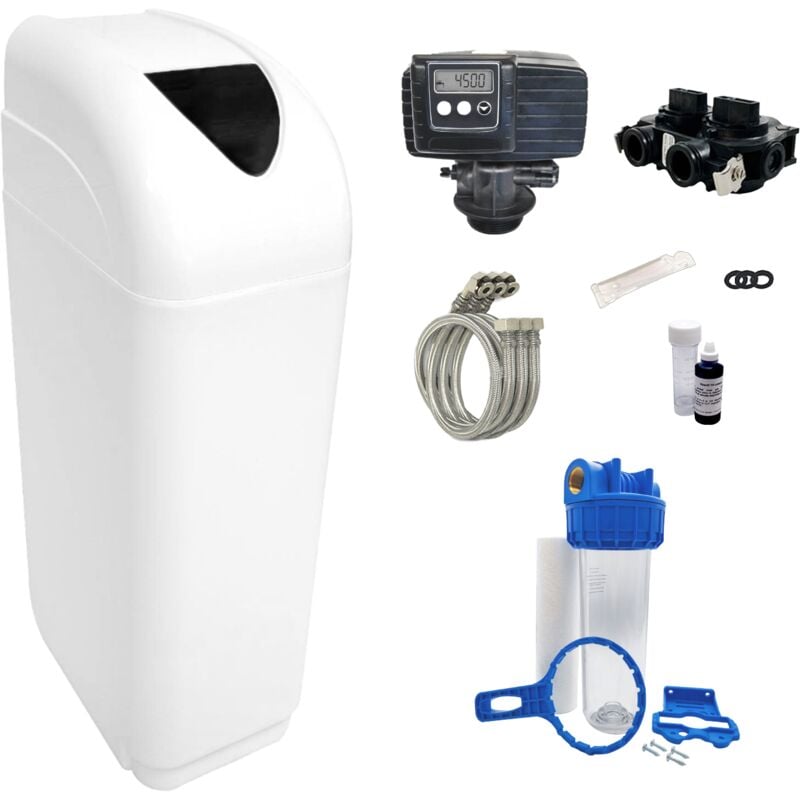immagine 0 del prodotto toodo addolcitore d acqua 30l valvola fleck 5600 sxt vaschetta bianca completa kit essenziale