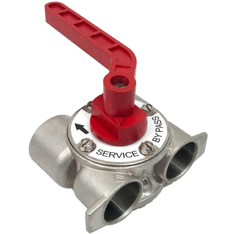 foto del prodotto toodo by pass in acciaio inox per valvola 1 fleck 5600 5800 sxt