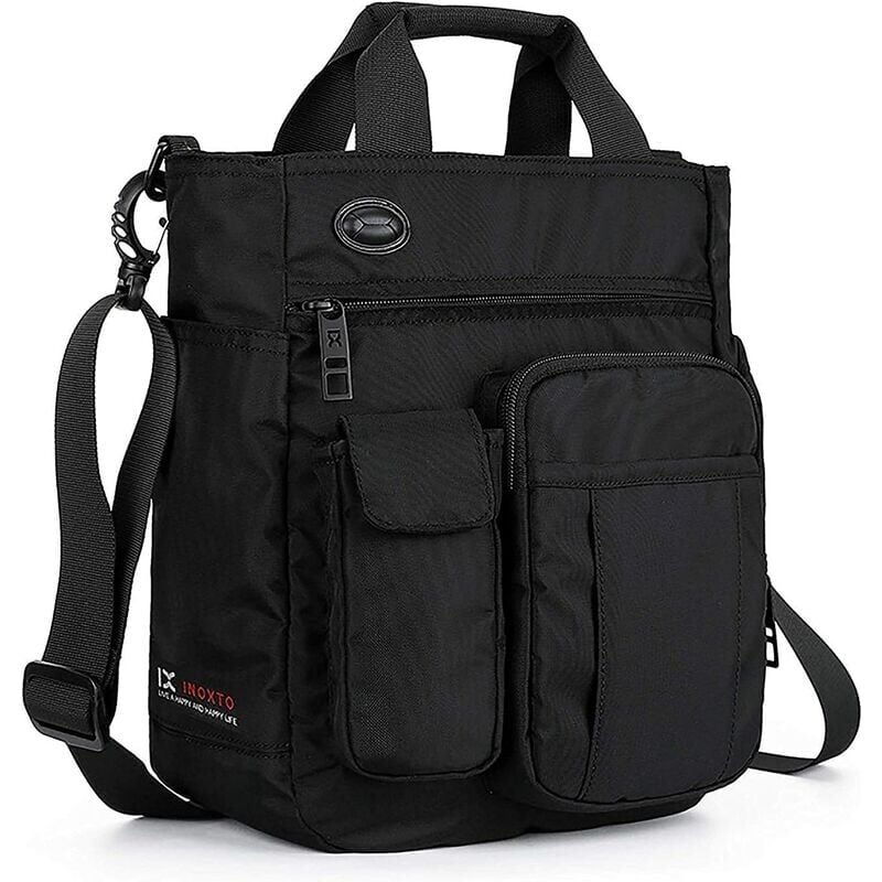 foto del prodotto tool bag men s messenger bag, multifunctional shoulder bag, laptop bag for men and women,college, school, business, sports, travel black