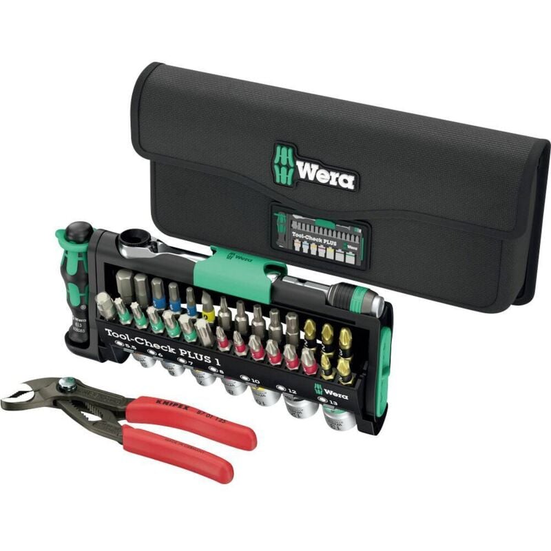 foto del prodotto tool check combi 1 incl. knipex cobra 125 mm, 40 pezzi wera