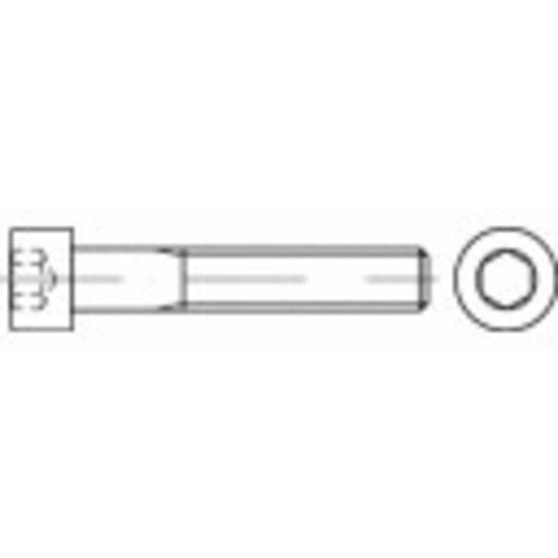 foto del prodotto toolcraft 1061805 viti cilindriche m2.5 4 mm interno esagonale din 912 acciaio inox a2 100 pz.