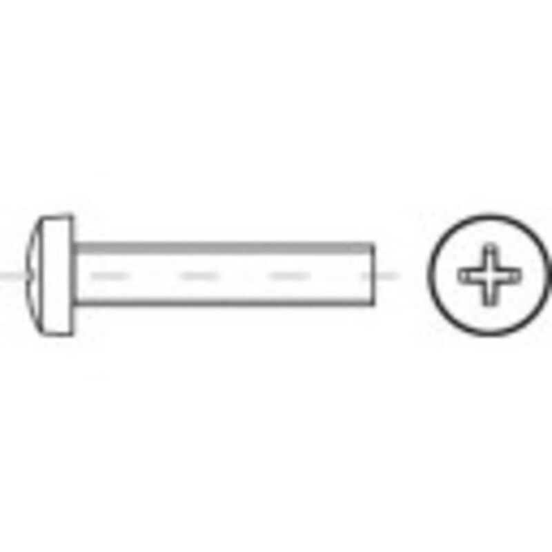 foto del prodotto toolcraft 145919 viti a testa bombata m4 8 mm a croce phillips din 7985 acciaio galvanizzato zinco 200 pz.