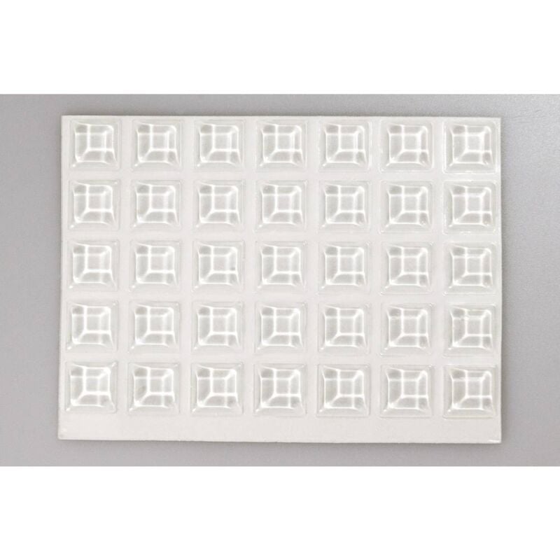 foto del prodotto toolcraft 2127c70 c piedino di fissaggio autoadesivo, quadrato trasparente x a 12.7 mm x 3.1 mm 70 pz.