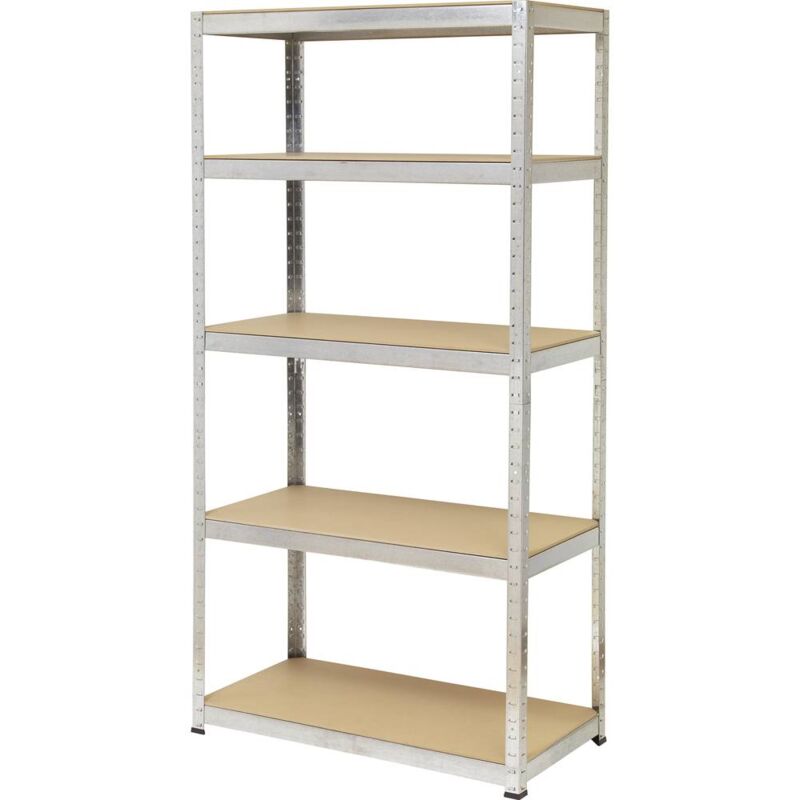 foto del prodotto toolcraft 2265279 scaffale per carichi pesanti 265 kg l x a x p 900 x 1800 x 450 mm metallo, mdf opaco zinco, argento