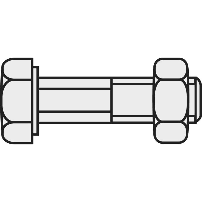 foto del prodotto toolcraft 827865 vite testa esagonale m8 30 mm esagonale din 601 acciaio zincato 20 pz.