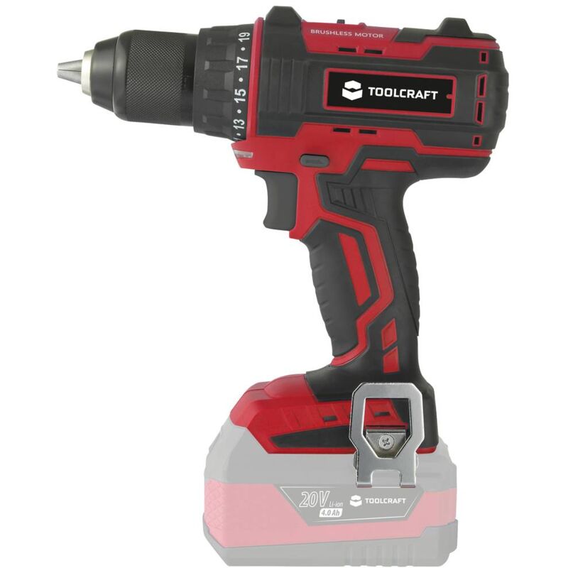foto del prodotto toolcraft abs 800 to 7427322 trapano avvitatore a batteria 20 v li ion brushless, senza batteria