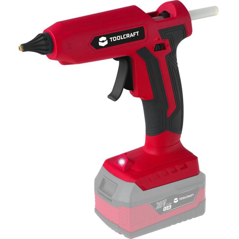 foto del prodotto toolcraft ap 1200 pistola colla a caldo a batteria senza batteria, senza caricatore 11 mm 20 v 1 pz.