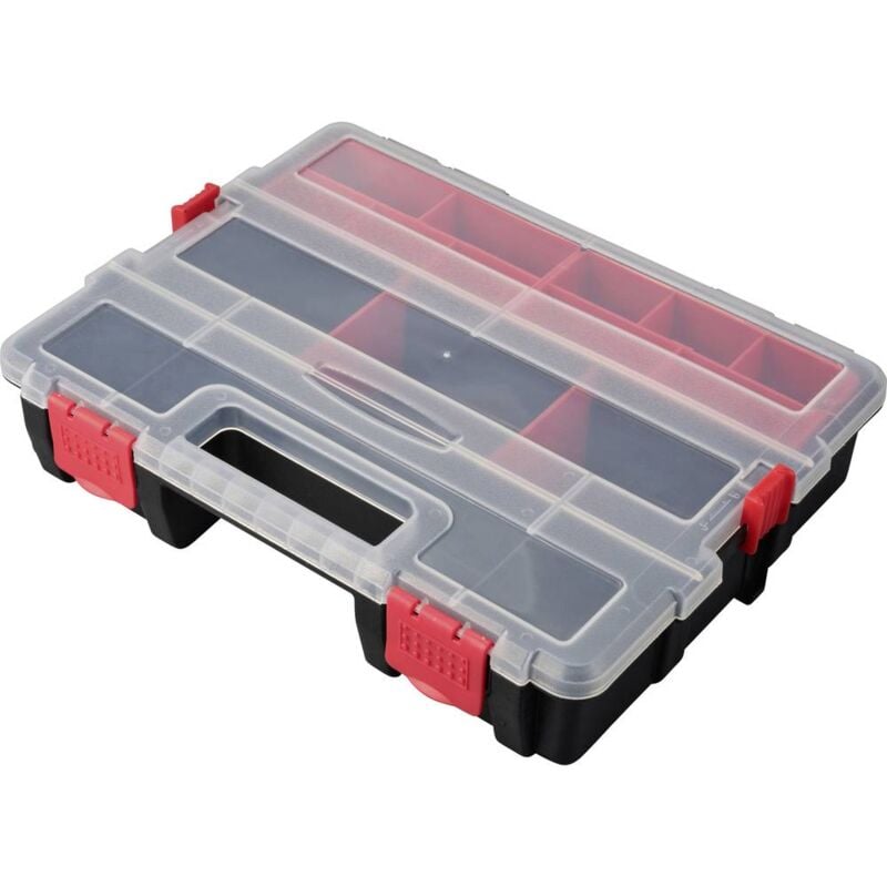 foto del prodotto toolcraft cassetta per minuteria l x l x a 285 x 225 x 60 mm scomparti 21 suddivisione variabile contenuto 1 pz.