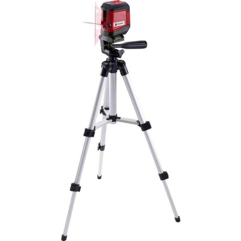 foto del prodotto toolcraft cl8 laser a croce incl. treppiede, autolivellante raggio di azione max. 8 m