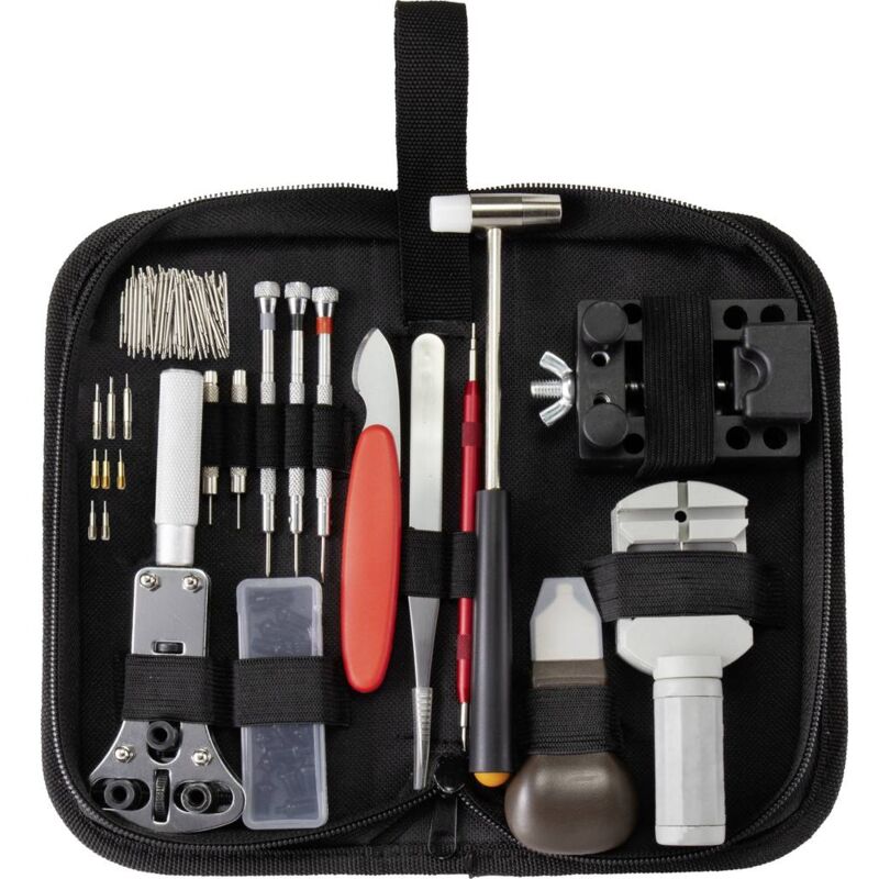 foto del prodotto toolcraft kit attrezzi di precisione per orologiaio 147 parti