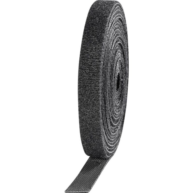 immagine 0 del prodotto toolcraft kl10x3000c nastro a strappo per raggruppare lato morbido e lato rigido l x l 3000 mm x 10 mm nero 4 pz.