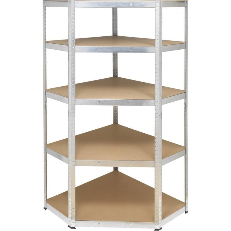 foto del prodotto toolcraft kpw77 modulo angolare per scaffale 175 kg l x a x p 700 x 1800 x 700 mm metallo, mdf zinco, argento ripiano