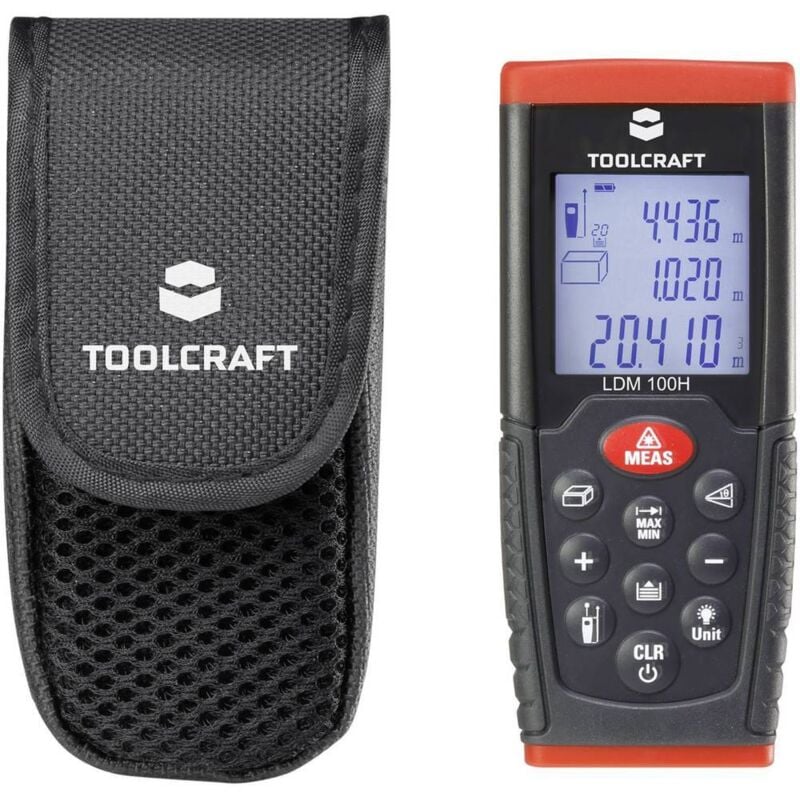 foto del prodotto toolcraft ldm100h telemetro laser 100 m