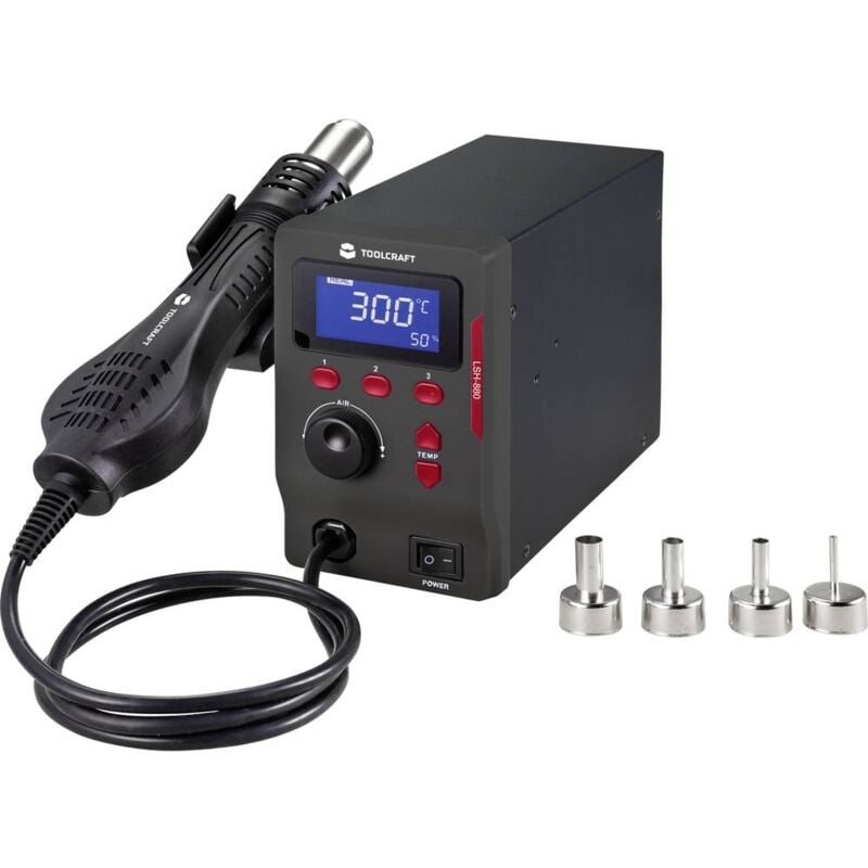 foto del prodotto toolcraft - lsh-880 stazione ad aria calda digitale 800 w 100 - 500 c