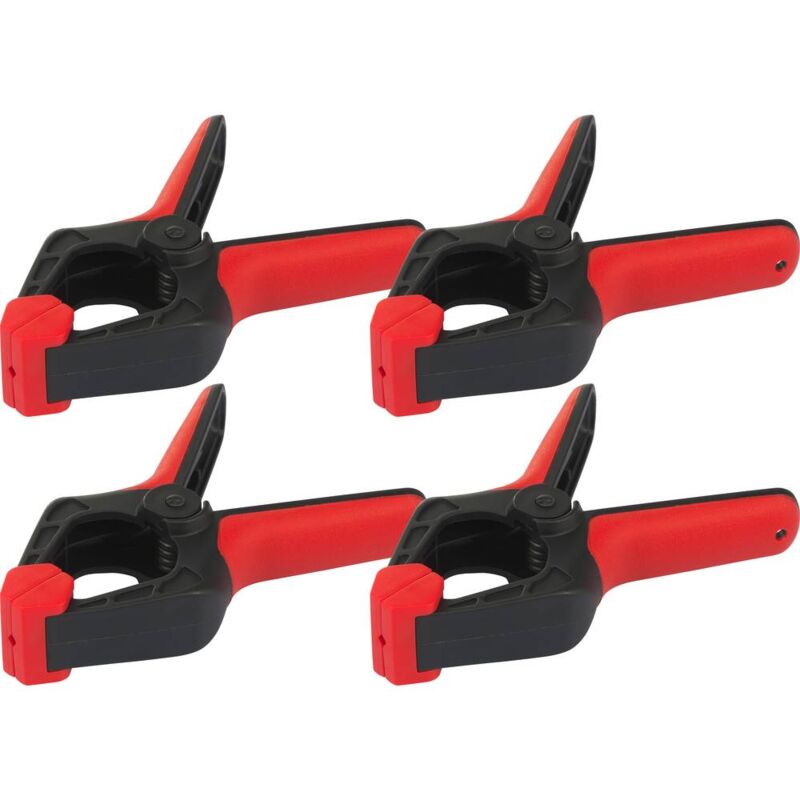 foto del prodotto toolcraft morsetto a molla 45 mm 6 kg, 4 pz. 2226761 apertura max. 45 mm dimensione del prodotto, lunghezza 115 mm m