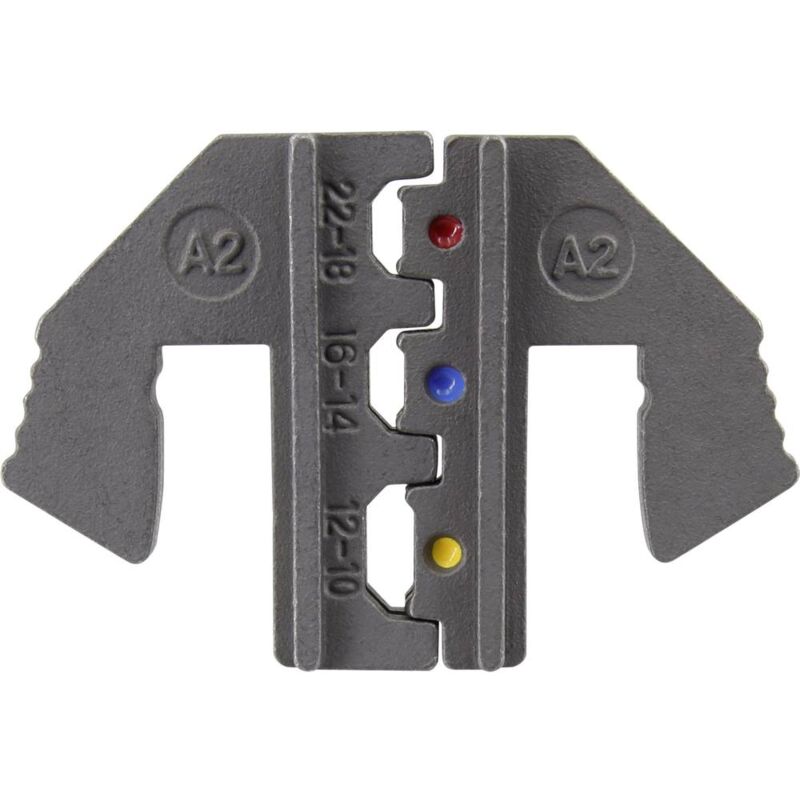 foto del prodotto toolcraft ple 0a2 matrici di crimpaggio connettori a spina isolato range di compressione 0.5 fino a 6 mm adatto per m