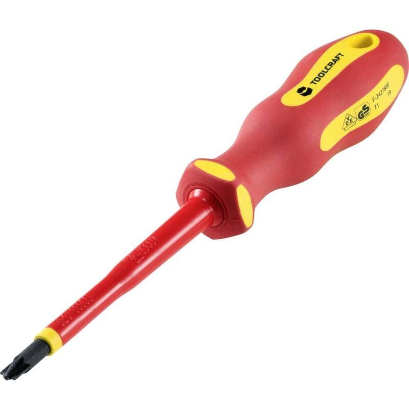foto del prodotto toolcraft sl pz2 vde cacciavite plusminus dimensione cacciavite sl pz 2 lunghezza della lama 100 mm