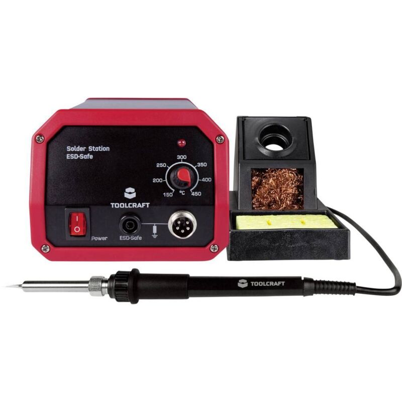 foto del prodotto toolcraft st 50a stazione di saldatura analogica 50 w 150 450 c incl. punta di saldatura