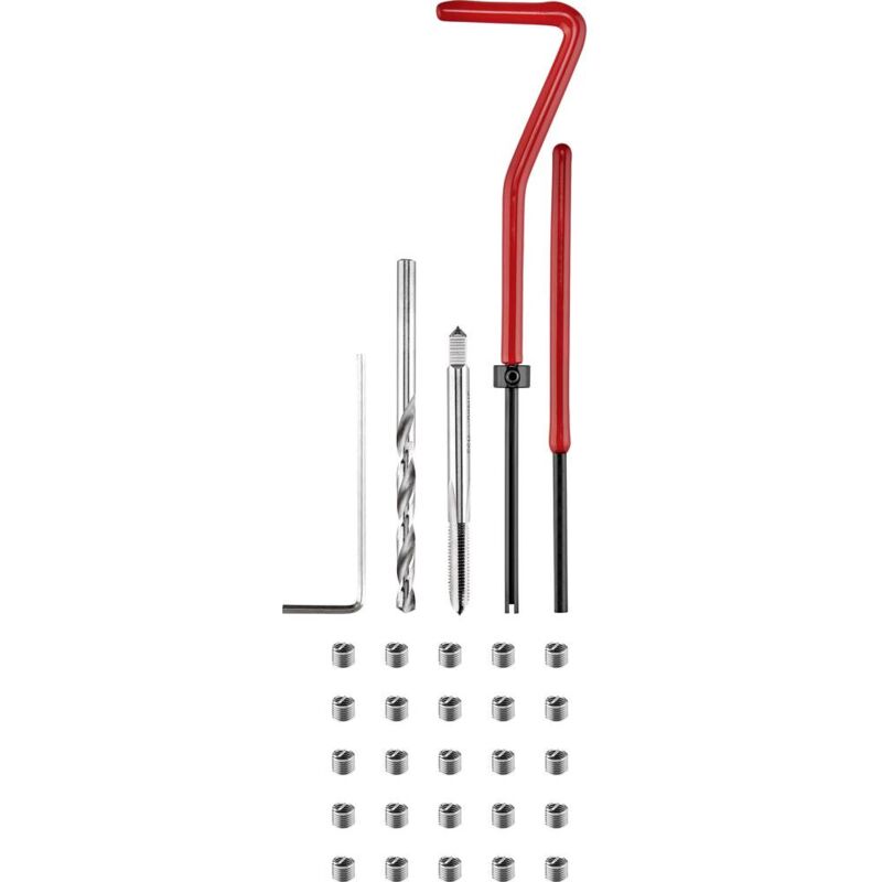 foto del prodotto toolcraft to 5016570 kit riparazione e ripristino filetto per officine 30 parti m4