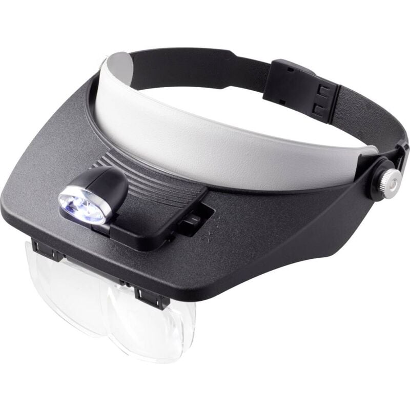 foto del prodotto toolcraft to 5137803 lente d ingrandimento da testa con illuminazione led ingrandimenti 1.2 x, 1.8 x, 2.5 x, 3.5 x len
