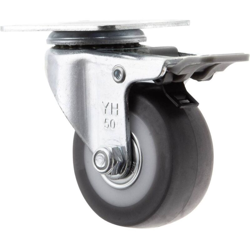 foto del prodotto toolcraft to 5137869 ruota dello sterzo con freno di stazionamento e piastra di avvitamento 50 mm capacit di carico m