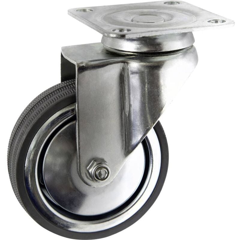 foto del prodotto toolcraft to 5137911 ruota orientabile con piastra avvitabile 80 mm in gomma capacit di carico max. 70 kg