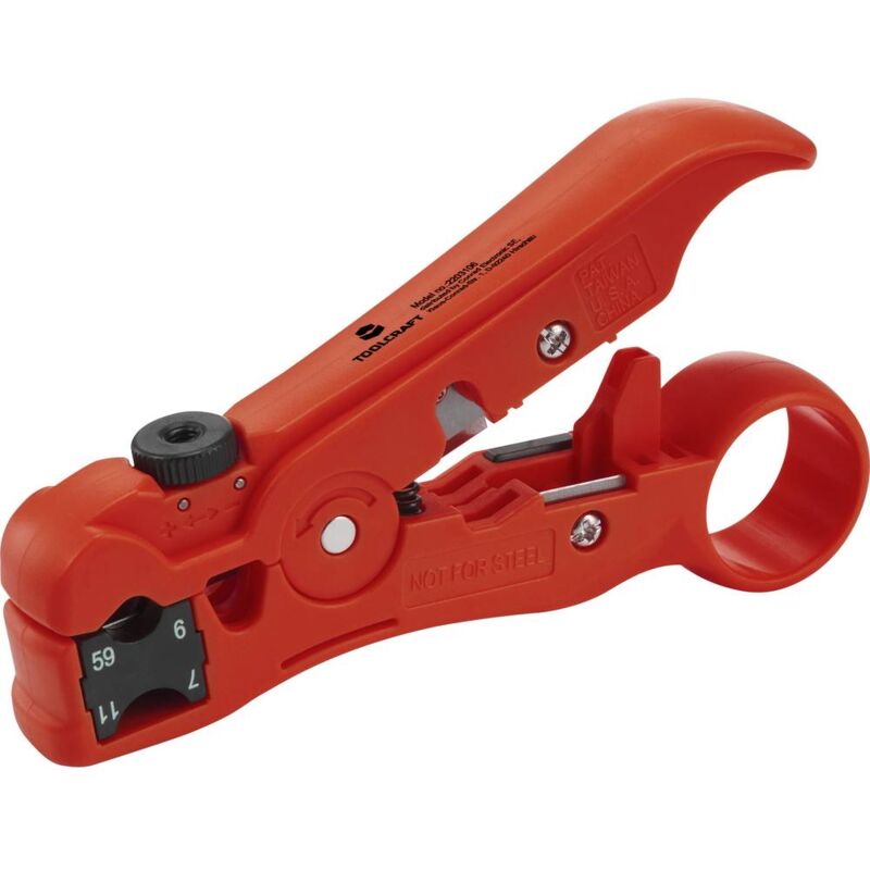 foto del prodotto toolcraft to 6609318 hsk 4132 pinza spelacavi adatto per cavo coassiale, cavi rotondi