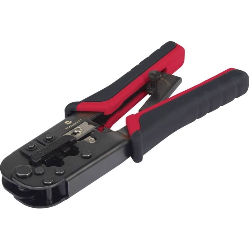 foto del prodotto toolcraft to 6850977 pinza a crimpare e spelacavi spina modulare western incl. utensile spelafili rj11, rj12, rj45