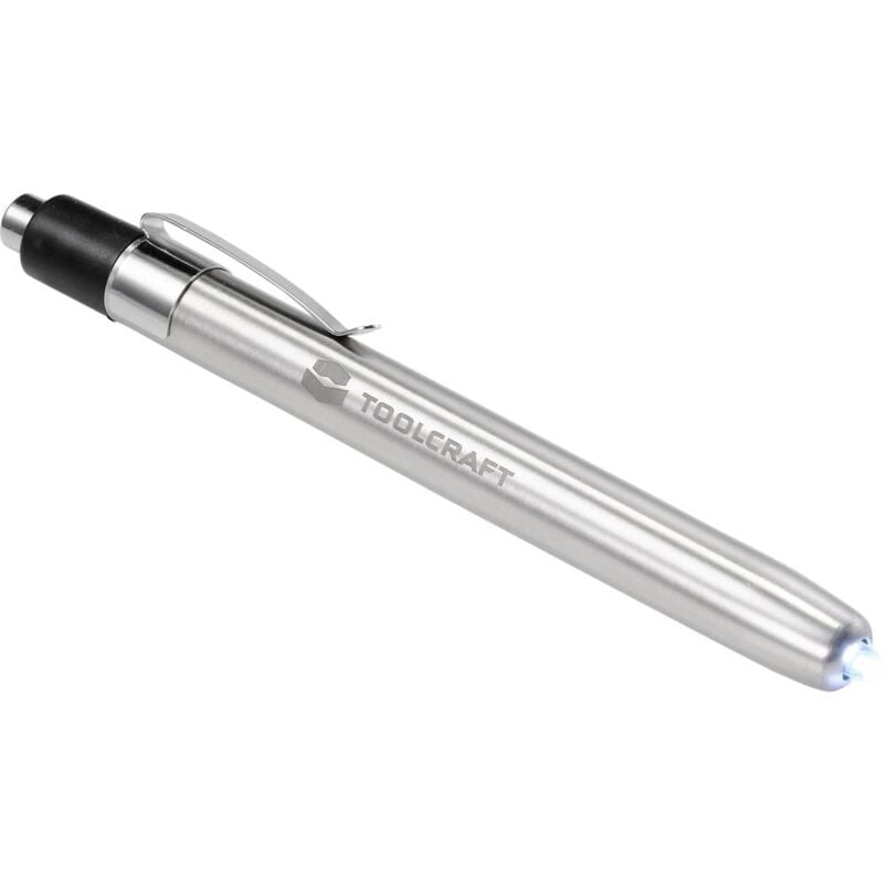 foto del prodotto toolcraft to 7429866 lampada a forma di penna penlight a batteria argento