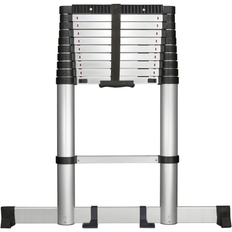 foto del prodotto toolcraft to 7868814 lega di alluminio scala telescopica montaggio senza utensili livello in piedi max 1.93 m allumi