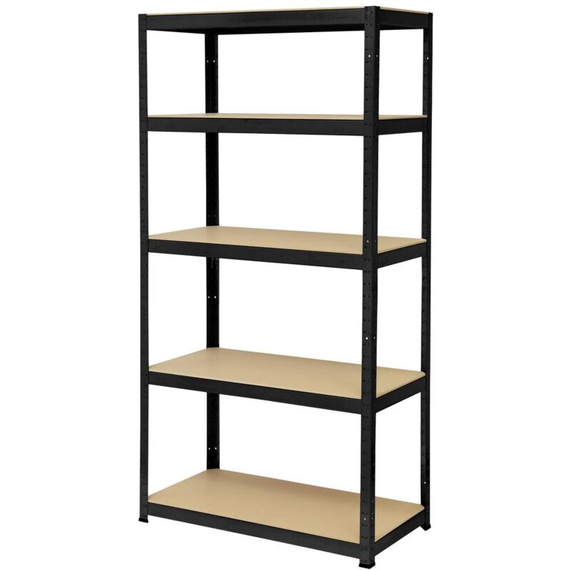 foto del prodotto toolcraft to 8689791 scaffale per carichi pesanti 265 kg l x a x p 900 x 1800 x 450 mm metallo, mdf opaco nero ripian