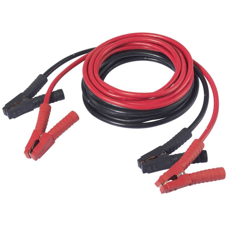 foto del prodotto toolcraft to 9626598 cavi batteria per avviamento d emergenza 50 mm alluminio ramato 6 m con pinze di plastica