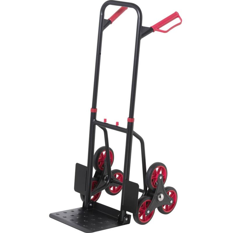 foto del prodotto toolcraft to 9650166 carrello per scale pieghevole, regolabile in altezza acciaio capacit di carico max. 150 kg