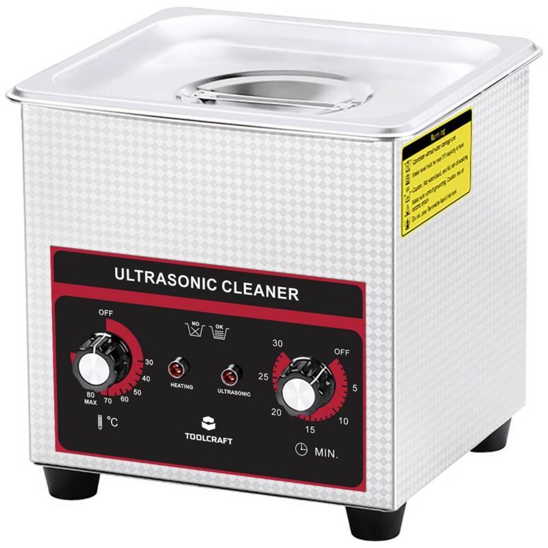 foto del prodotto toolcraft usc 130 lavatrice ad ultrasuoni gioielli, forniture per ufficio, laboratorio 160 w 1.3 l con riscaldamento, c