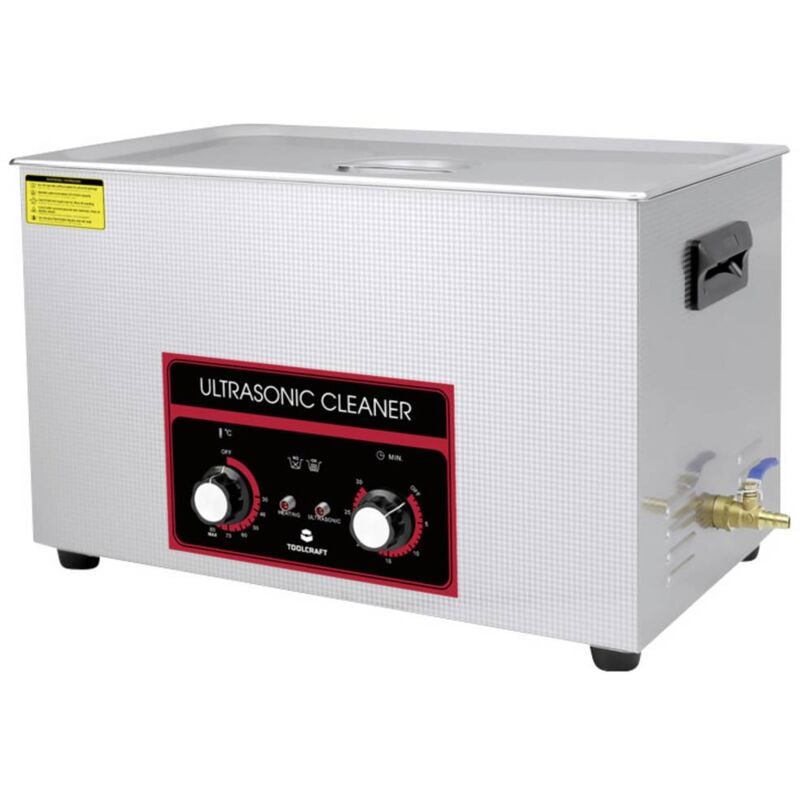 foto del prodotto toolcraft usc 3000 lavatrice ad ultrasuoni forniture per ufficio, gioielli, laboratorio 600 w 30 l con riscaldamento, c