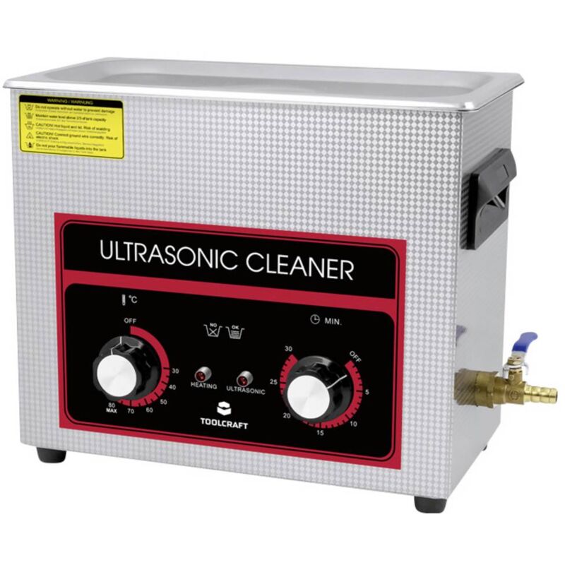 foto del prodotto toolcraft usc 650 lavatrice ad ultrasuoni gioielli, laboratorio, forniture per ufficio 180 w 6.5 l con riscaldamento, c