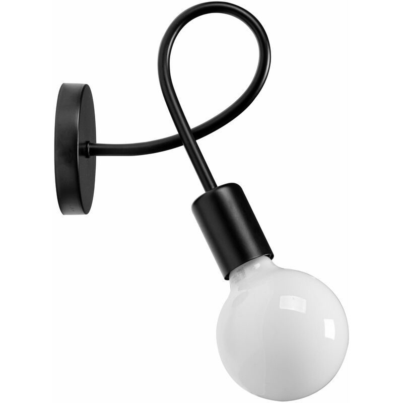 foto del prodotto toolight applique da parete 392199 paradise nero sfera 1 punti luce e27 15x13,5x19,5cm