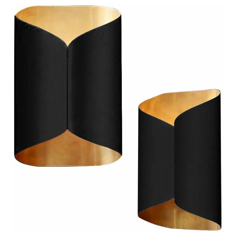 foto del prodotto toolight applique da parete app1055 1w nero oro 2 punti luce g9 10,5x16x25,5cm