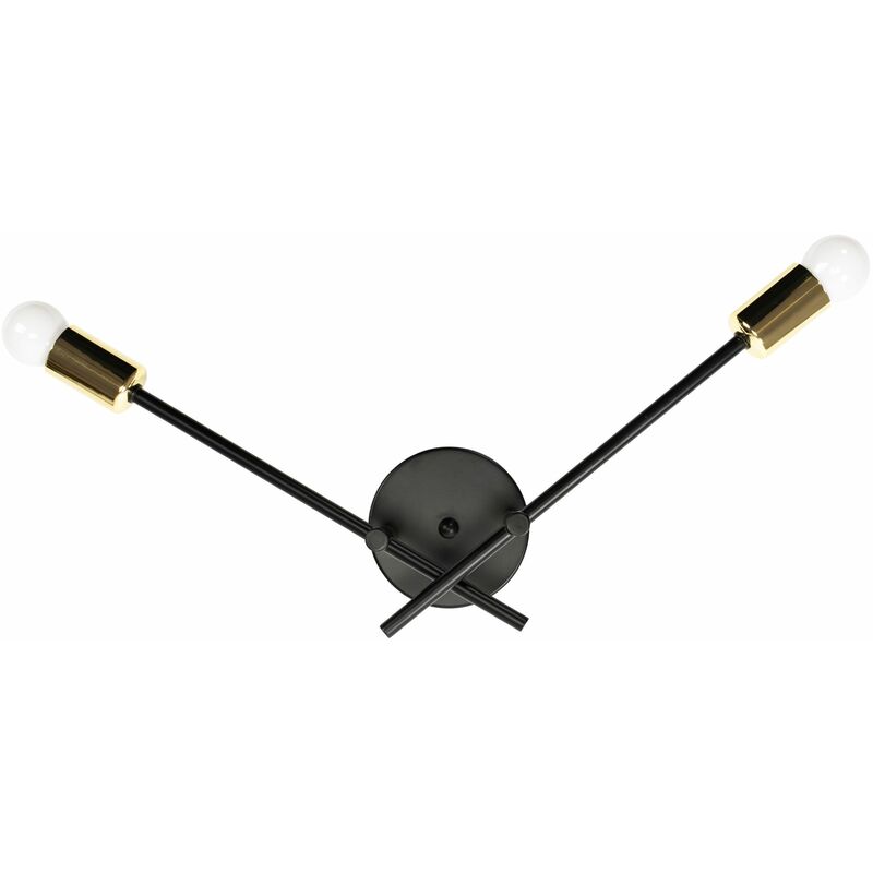 foto del prodotto toolight applique da parete app1119 2w black e27