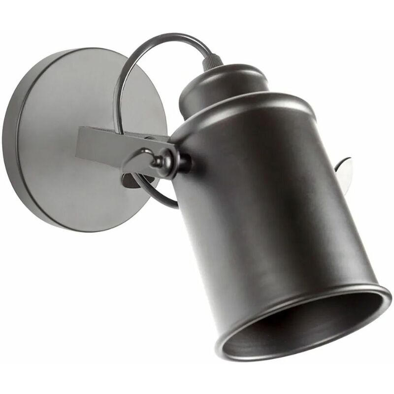 foto del prodotto toolight applique da parete app486 1c spotlight nero 1 punti luce e27 13,5x8,5x10,5cm
